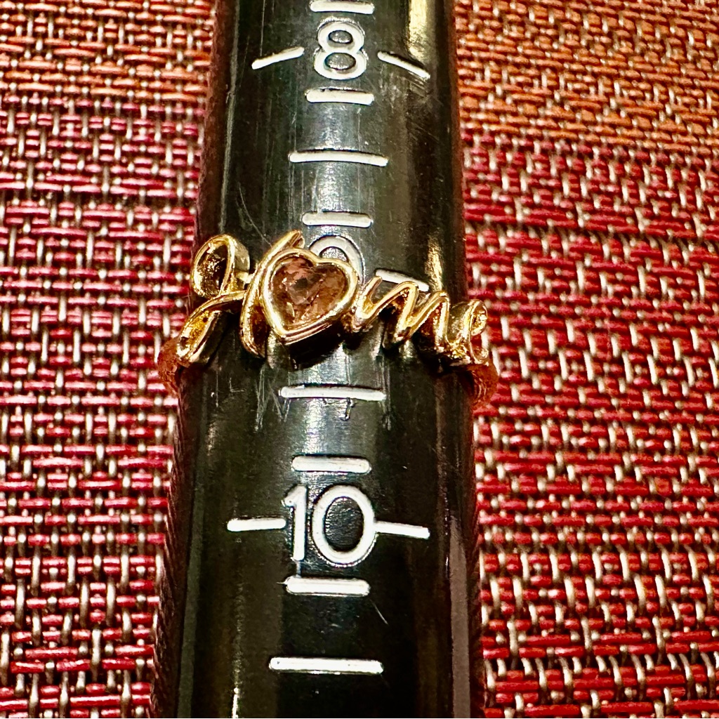 Fragrant Jewels Gold 'Home' Script Ring